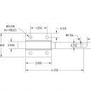 Technical drawing with dimensions and measurements.