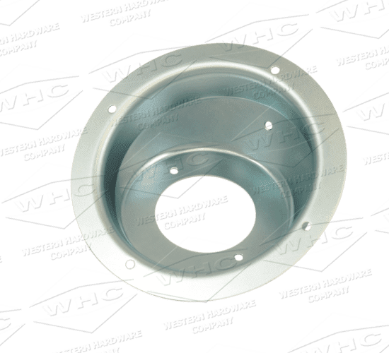 21 degree CRS steel rivet-on fuel bucket Part WHCFBCRS-GM21H zinc plated front view