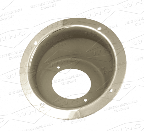 21 degree stainless steel rivet-on fuel bucket Part WHCSSFB-GM21H polished lip glass beaded front view