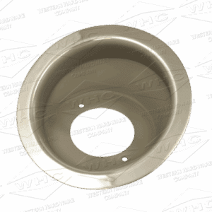 21 degree studded stainless steel fuel bucket Part WHCSSFB-21STUD polished lip with studs front view