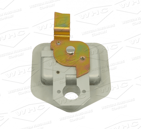 White plastic electrical switch component with metal contacts.